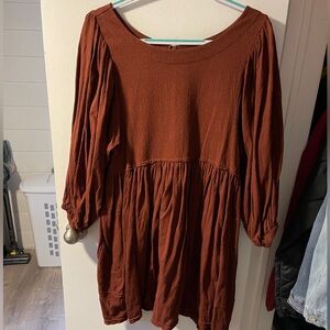 Free Prople “Get Obsessed Babydoll Dress”
Color: Red Jasper